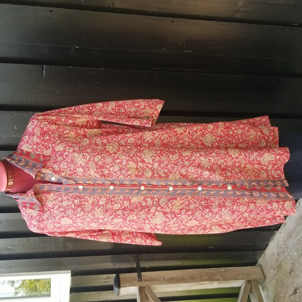 Silk Blend Long Blouse/Dress/Duster/Tunic